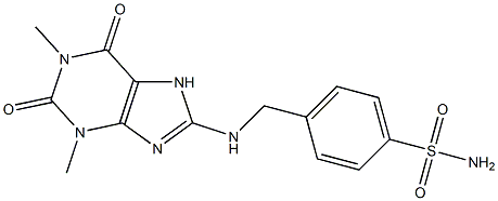 4-{[(1,3-DIMETHYL-2,6-DIOXO-2,3,6,7-TETRAHYDRO-1H-PURIN-8-YL)AMINO]METHYL}BENZENESULFONAMIDE Struktur