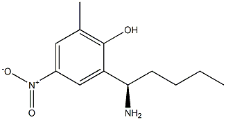 2-((1R)-1-AMINOPENTYL)-6-METHYL-4-NITROPHENOL Struktur