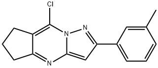 8-CHLORO-2-M-TOLYL-6,7-DIHYDRO-5H-CYCLOPENTA[D]-PYRAZOLO[1,5-A]PYRIMIDINE Struktur