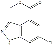 6-CHLORO-4-INDAZOLECARBOXYLIC ACID METHYL ESTER Struktur