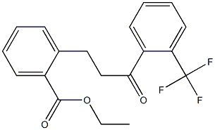 3-(2-CARBOETHOXYPHENYL)-2'-TRIFLUOROMETHYLPROPIOPHENONE Struktur