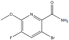 3-BROMO-5-FLUORO-6-METHOXYPYRIDINE-2-CARBOXAMIDE Struktur