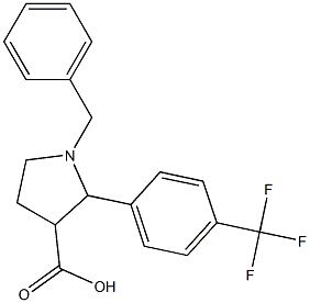 1-BENZYL-2-(4-(TRIFLUOROMETHYL)PHENYL)PYRROLIDINE-3-CARBOXYLIC ACID Struktur