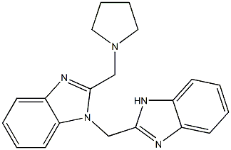 1-(1H-BENZIMIDAZOL-2-YLMETHYL)-2-(PYRROLIDIN-1-YLMETHYL)-1H-BENZIMIDAZOLE Struktur