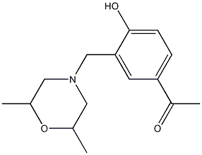 1-(3-[(2,6-DIMETHYLMORPHOLIN-4-YL)METHYL]-4-HYDROXYPHENYL)ETHANONE Struktur