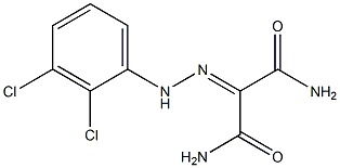 2-[(2,3-DICHLOROPHENYL)HYDRAZONO]MALONAMIDE Struktur