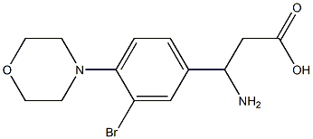 3-AMINO-3-(3-BROMO-4-MORPHOLIN-4-YL-PHENYL)-PROPIONIC ACID Struktur