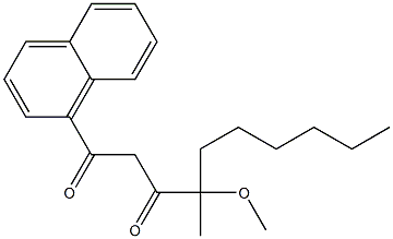 4-METHOXY-4-METHYL-1-NAPHTHALEN-1-YL-DECANE-1,3-DIONE Struktur