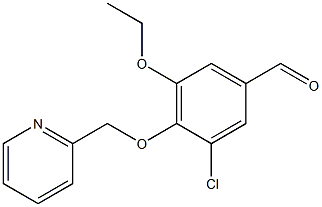 3-CHLORO-5-ETHOXY-4-(PYRIDIN-2-YLMETHOXY)BENZALDEHYDE Struktur