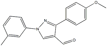 3-(4-METHOXYPHENYL)-1-M-TOLYL-1H-PYRAZOLE-4-CARBALDEHYDE Struktur