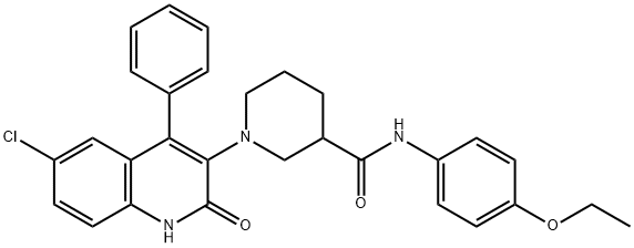 1-(6-CHLORO-2-OXO-4-PHENYL-1,2-DIHYDROQUINOLIN-3-YL)-N-(4-ETHOXYPHENYL)PIPERIDINE-3-CARBOXAMIDE Struktur