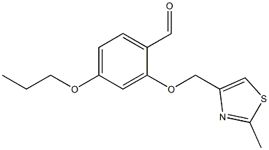 2-[(2-METHYL-1,3-THIAZOL-4-YL)METHOXY]-4-PROPOXYBENZALDEHYDE Struktur