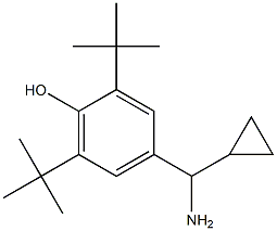 4-((1R)AMINOCYCLOPROPYLMETHYL)-2,6-BIS(TERT-BUTYL)PHENOL Struktur