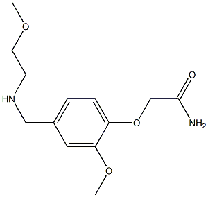 2-(2-METHOXY-4-(((2-METHOXYETHYL)AMINO)METHYL)PHENOXY)ACETAMIDE Struktur