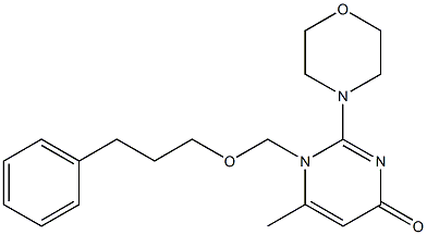 6-METHYL-2-MORPHOLIN-4-YL-1-[(3-PHENYLPROPOXY)METHYL]PYRIMIDIN-4(1H)-ONE Struktur