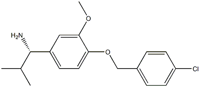 (1S)-1-(4-[(4-CHLOROPHENYL)METHOXY]-3-METHOXYPHENYL)-2-METHYLPROPYLAMINE Struktur