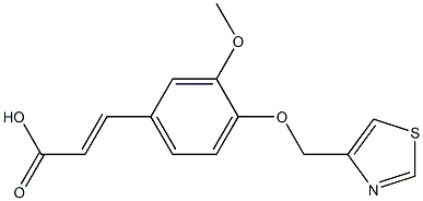 (2E)-3-[3-METHOXY-4-(1,3-THIAZOL-4-YLMETHOXY)PHENYL]ACRYLIC ACID Struktur