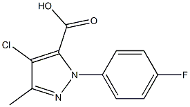 4-CHLORO-1-(4-FLUOROPHENYL)-3-METHYL-1H-PYRAZOLE-5-CARBOXYLIC ACID Struktur