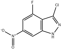 3-CHLORO-4-FLUORO-6-NITRO (1H)INDAZOLE Struktur