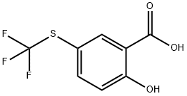 2-HYDROXY-5-(TRIFLUOROMETHYLTHIO)BENZOIC ACID Struktur