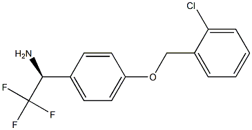 (1S)-1-(4-[(2-CHLOROPHENYL)METHOXY]PHENYL)-2,2,2-TRIFLUOROETHYLAMINE Struktur