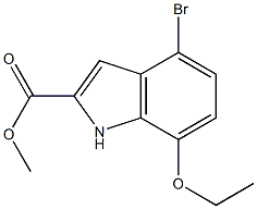 METHYL 4-BROMO-7-ETHOXY-1H-INDOLE-2-CARBOXYLATE Struktur