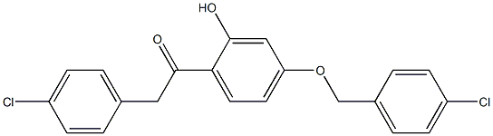 1-(4-(4-CHLOROBENZYLOXY)-2-HYDROXYPHENYL)-2-(4-CHLOROPHENYL)ETHANONE Struktur