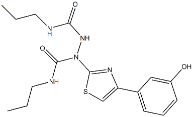 1-[4-(3-HYDROXYPHENYL)-1,3-THIAZOL-2-YL]-N,N'-DIPROPYLHYDRAZINE-1,2-DICARBOXAMIDE Struktur