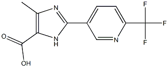 5-METHYL-2-(6-TRIFLUOROMETHYL-PYRIDIN-3-YL)-3H-IMIDAZOLE-4-CARBOXYLIC ACID Struktur