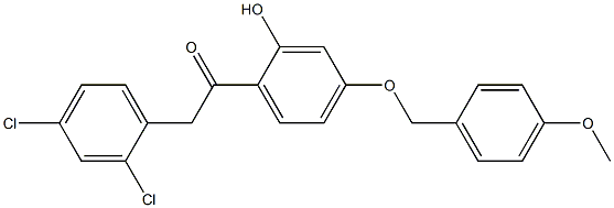 1-(4-(4-METHOXYBENZYLOXY)-2-HYDROXYPHENYL)-2-(2,4-DICHLOROPHENYL)ETHANONE Struktur