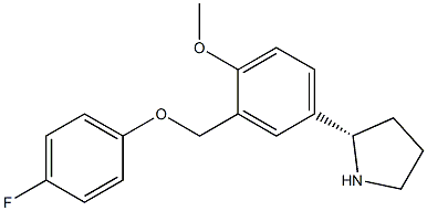 1-([5-((2S)PYRROLIDIN-2-YL)-2-METHOXYPHENYL]METHOXY)-4-FLUOROBENZENE Struktur