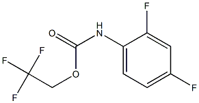 2,2,2-TRIFLUOROETHYL 2,4-DIFLUOROPHENYLCARBAMATE Struktur