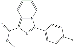 3-(4-FLUORO-PHENYL)-IMIDAZO[1,5-A]PYRIDINE-1-CARBOXYLIC ACID METHYL ESTER Struktur