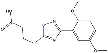 4-[3-(2,5-DIMETHOXYPHENYL)-1,2,4-OXADIAZOL-5-YL]BUTANOIC ACID Struktur