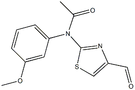 N-(4-FORMYL-1,3-THIAZOL-2-YL)-N-(3-METHOXYPHENYL)ACETAMIDE Struktur