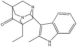 5-ETHYL-7-METHYL-2-(2-METHYL-1H-INDOL-3-YL)-1,3-DIAZATRICYCLO[3.3.1.1~3,7~]DECAN-6-ONE Struktur