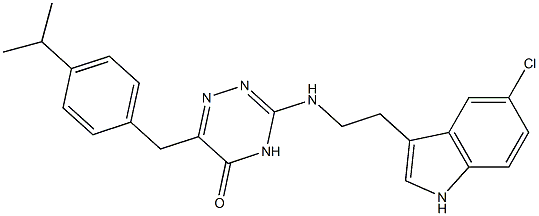 3-{[2-(5-CHLORO-1H-INDOL-3-YL)ETHYL]AMINO}-6-(4-ISOPROPYLBENZYL)-1,2,4-TRIAZIN-5(4H)-ONE Struktur