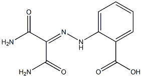 2-{2-[2-AMINO-1-(AMINOCARBONYL)-2-OXOETHYLIDENE]HYDRAZINO}BENZOIC ACID Struktur