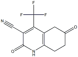 3-CYANO-5,6,7,8-TETRAHYDRO-6-OXO-4-TRIFLUOROMETHYL-2(1H)-QUINOLONE Struktur