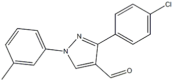 3-(4-CHLOROPHENYL)-1-M-TOLYL-1H-PYRAZOLE-4-CARBALDEHYDE Struktur