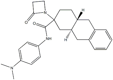 (4AR,9AS)-N-[4-(DIMETHYLAMINO)PHENYL]-2-(2-OXO-1-AZETIDINYL)-1,2,3,4,4A,9,9A,10-OCTAHYDRO-2-ANTHRACENECARBOXAMIDE Struktur