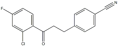 2'-CHLORO-3-(4-CYANOPHENYL)-4'-FLUOROPROPIOPHENONE Struktur