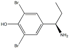 4-((1R)-1-AMINOPROPYL)-2,6-DIBROMOPHENOL Struktur