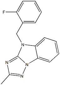 4-(2-FLUOROBENZYL)-2-METHYL-4H-[1,2,4]TRIAZOLO[1,5-A]BENZIMIDAZOLE Struktur