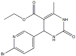 4-(6-BROMOPYRIDIN-3-YL)-6-METHYL-2-OXO-1,2,3,4-TETRAHYDROPYRIMIDINE-5-CARBOXYLIC ACID ETHYL ESTER Struktur