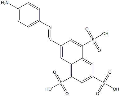 7-(4-AMINO-PHENYLAZO)-NAPHTHALENE-1,3,5-TRISULFONIC ACID Struktur