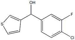 4-CHLORO-3-FLUOROPHENYL-(3-THIENYL)METHANOL Struktur