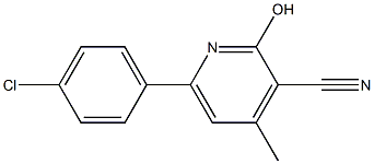 6-(4-CHLOROPHENYL)-2-HYDROXY-4-METHYLPYRIDINE-3-CARBONITRILE Struktur