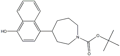 1-BOC-4-(4-HYDROXY-NAPHTHALEN-1-YL)-AZEPANE Struktur