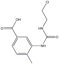 3-(([(2-CHLOROETHYL)AMINO]CARBONYL)AMINO)-4-METHYLBENZOIC ACID Struktur